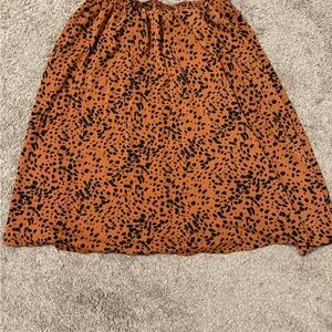 Leopard Print Skirt - Brown and Black